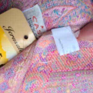 Jerusalem Pink Pastel Paisley Pashmina NWT!